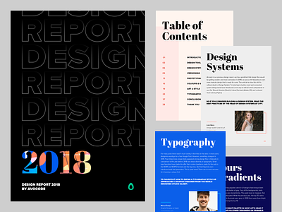 Design Report 2018 - PDF 2018 2d avocode book branding clean cover czech design design report design systems ebook illustration logotype minimalistic pdf report simple typography vector