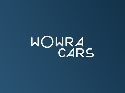 Wowra Cars logo app branding design graphic design icon logo minimal typography web