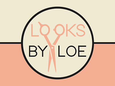 Looks By Loe business card business card design hair scissors style