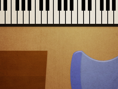 [title of show] Poster chair keyboard musical piano