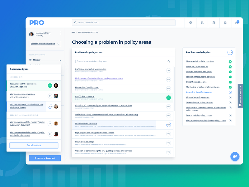 Policy Regulation Platform by Oleksii Vyshnevskyi on Dribbble