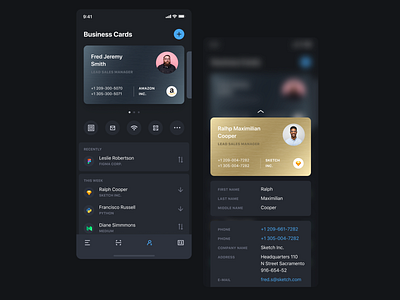 Personal CRM. Dark Mode