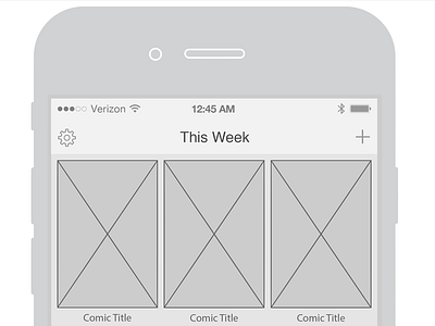 Pull List Home Wireframe