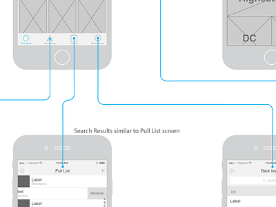 Pull List Wireframe