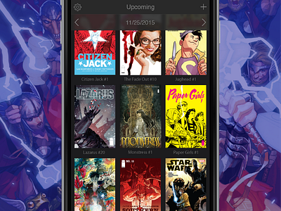 Pull List Upcoming book comic ios iphone list mockup pull subscription tracking