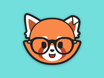 Red Panda avatar design icon red panda