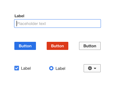 UI Elements buttons controls design input text ui