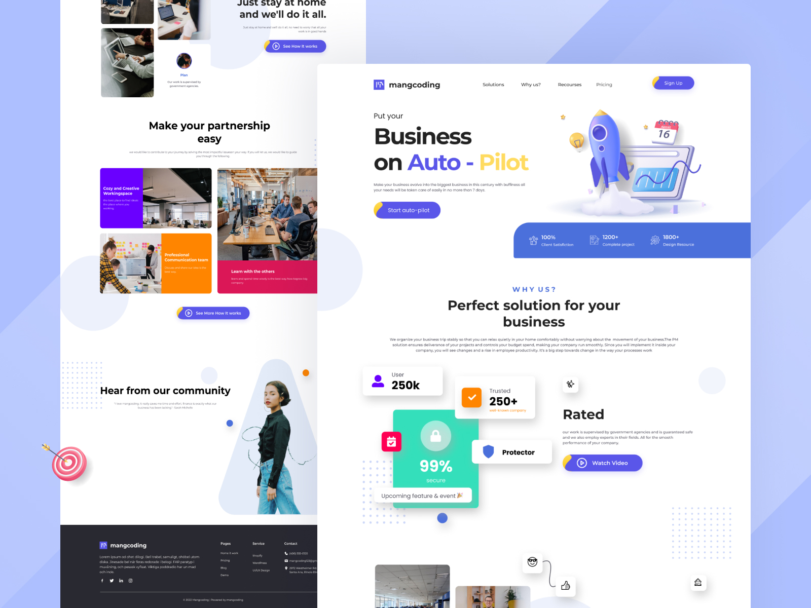 Business Management Website UI Design by Habibur Rahman | UI/UX & Brand ...