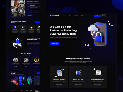 Cyber Security Landing Page UI Design