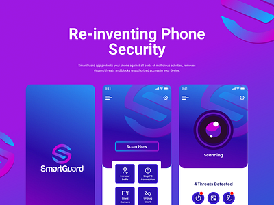 Security guard System App - UI UX Case Study adobe xd android app case study design figma ios mobile app ui ux