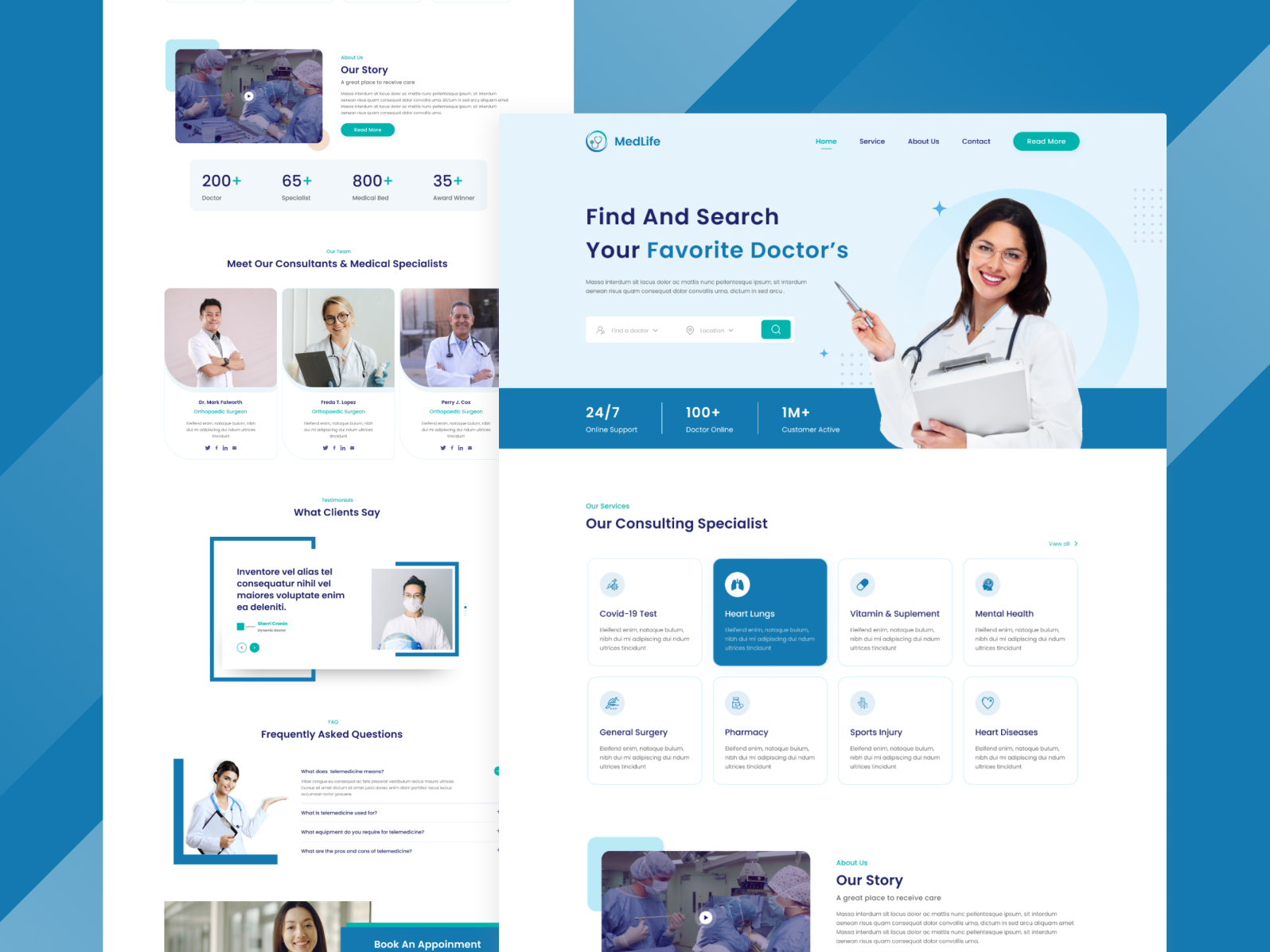 Online health care service landing page by Habibur Rahman | UI/UX ...