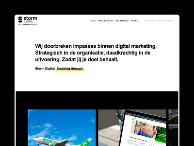 Digital marketing agency digital marketing homepage storm digital ui ux visual design webdesign website
