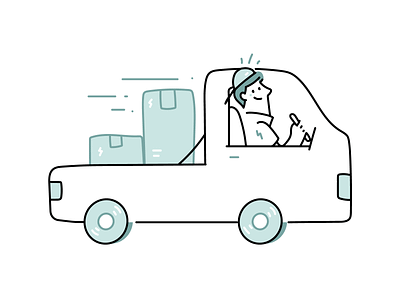Package Delivery illustration delivery delivery man dutone illustration illustrations line minimal outline package parcel