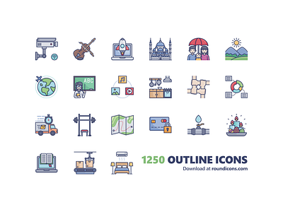 Outline icons pack