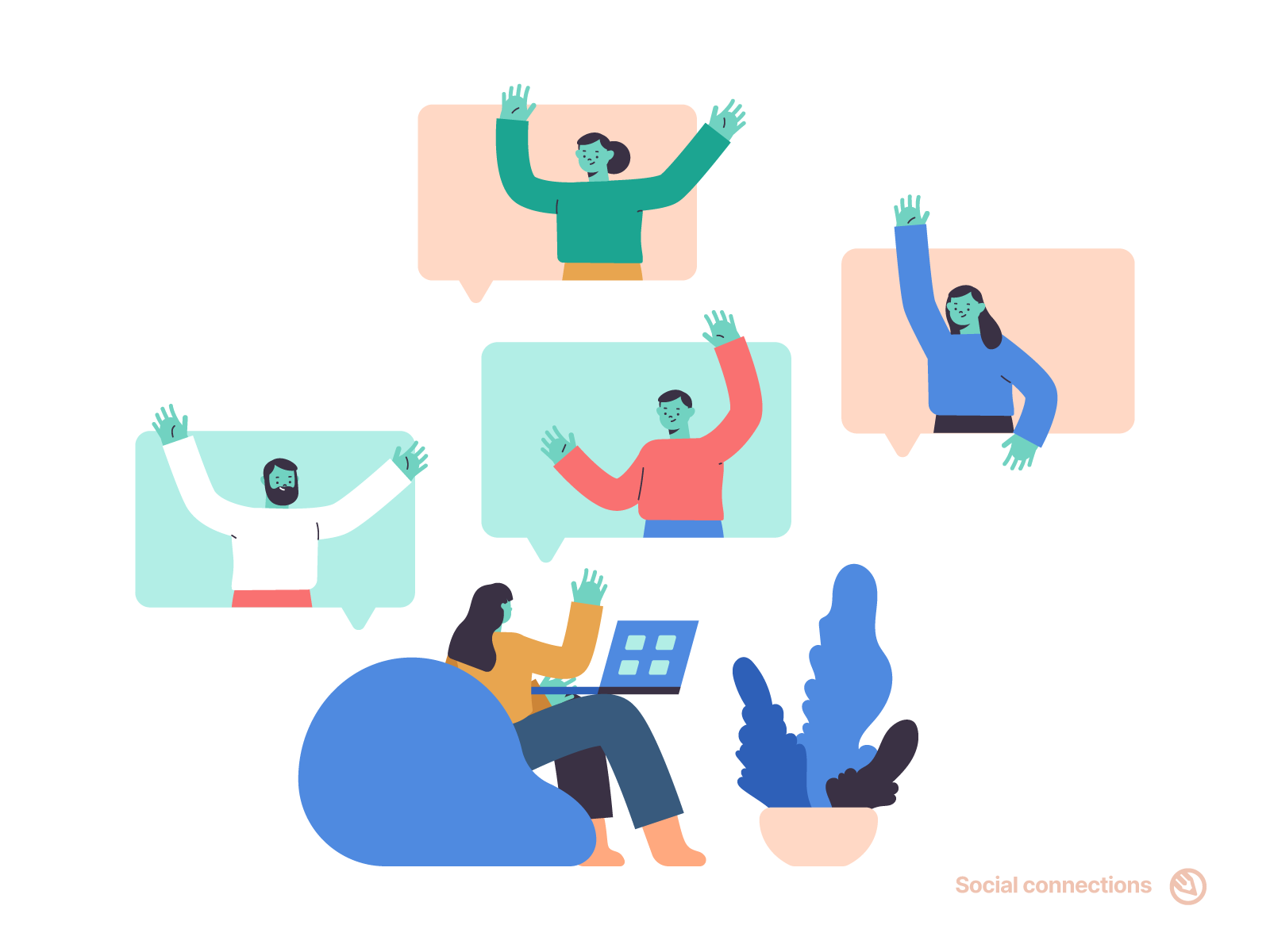 Social connect. Social иллюстрации. Ивент иллюстратор. Socializing illustration.