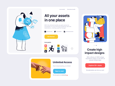 Vector illustrations for websites and landing pages