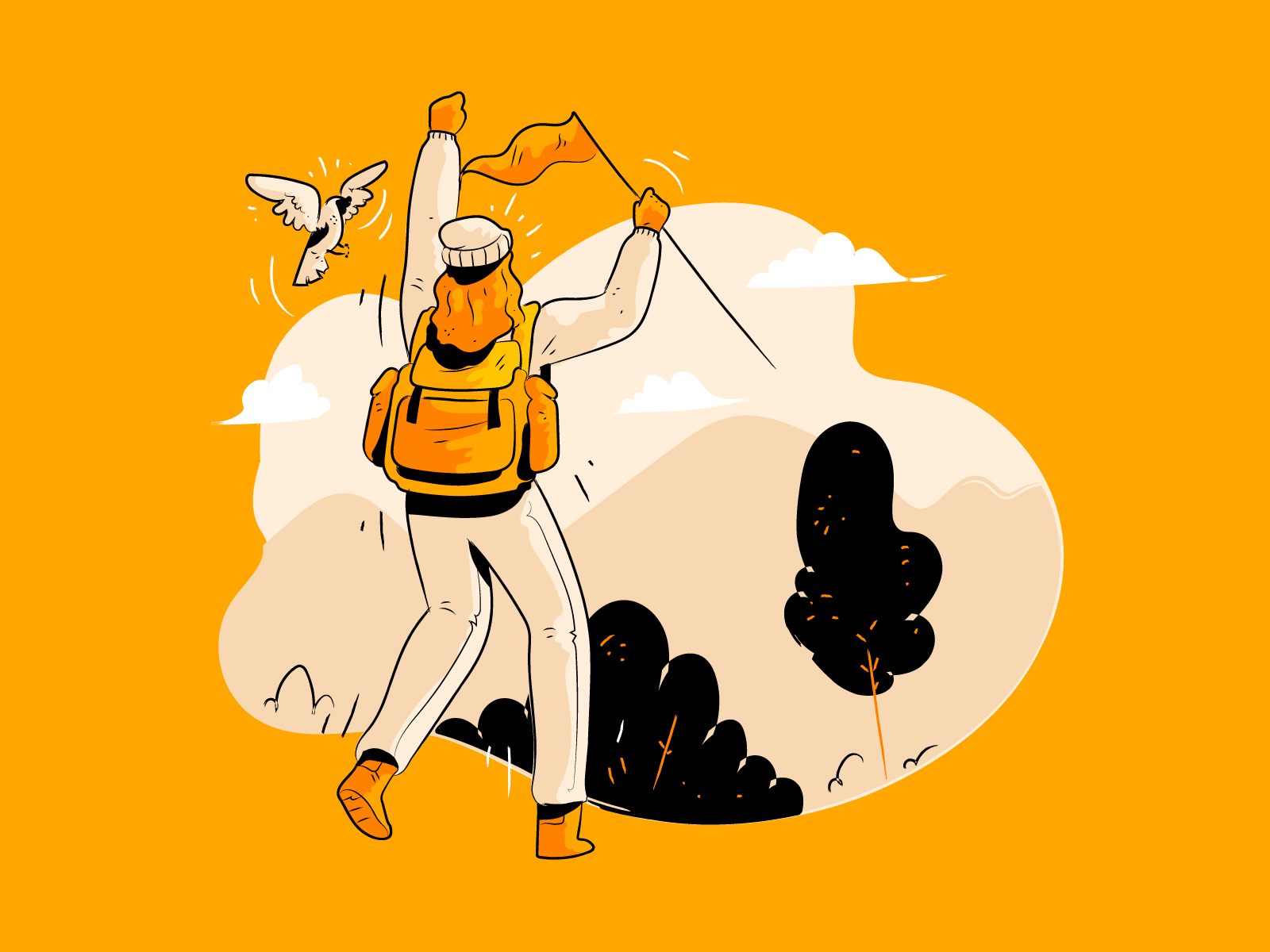 Success illustration by Ramy Wafaa on Dribbble