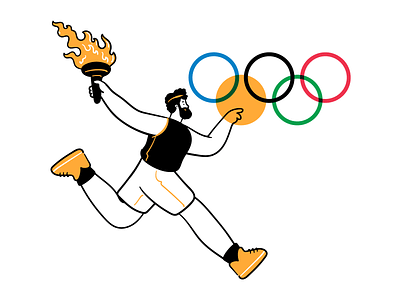 Olympics illustrations color getillustrations illustration illustrations matilda olympics outline runner running sports spot tokyo vector