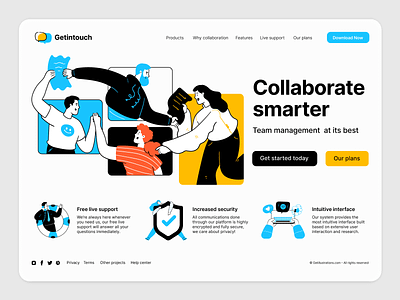 Illustrations for website UI chat collaboration design flat illustration illustrations startup support team ui vector