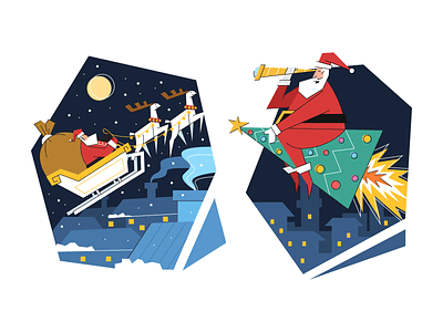 Christmas illustrations branding christmas creative design festive happy holiday icon icons illustration illustrations santa ui vector