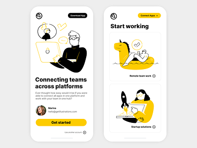 Startup app illustrations