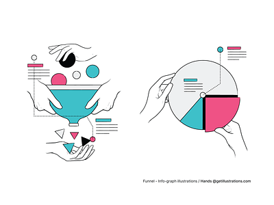 Hands Business illustrations business chart colorful design flat funnel gesture hand hands icon icons illustration infograph infographics line outline presentation startup ui vector