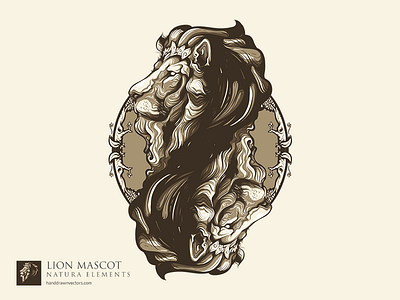 Lion Mascot Vector animal hand drawing hand sketched head illustration lion logo mascot nature sketch vector