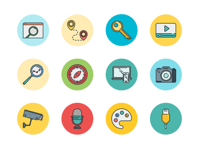 Icons Responsive Material Design Palette