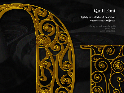 Quilling Font - Coming soon art font letters paper quill quilling typeface vector