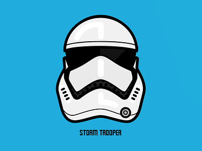 Storm Trooper Outline color icon flat icon illustration star starwars storm stormtrooper trooper wars