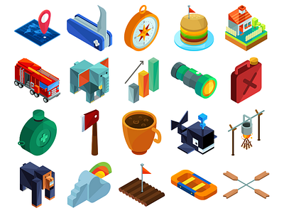 Isometric Icons Pack