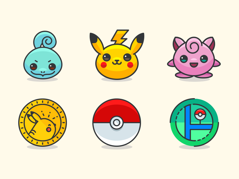 Pokémon go - ícones de entretenimento grátis