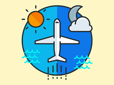 Free Flight Travel Filled Outline Icon