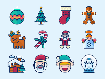 Free Christmas Icons Pack christmas claus elf flat free icon icons line rudolf santa tree xmas