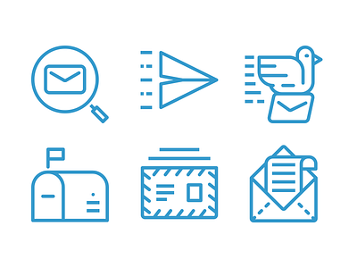 Contact Form Line Icons