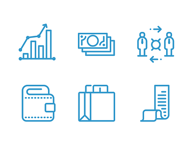 E-commerce finance Line Icons currency e commerce exchange finance icon icons ios line money ui