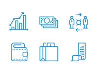 E-commerce finance Line Icons