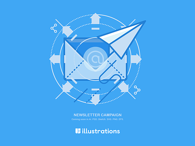 Newsletter Campaign Illustration app campaign e mail illustration mail newsletter promotion vector website