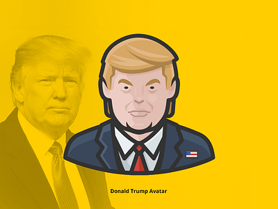 Donald Trump Avatar Icon avatar donald filled icon outline trump vector