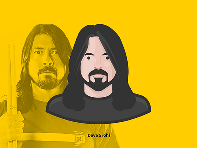 Dave Grohl Avatar Icon avatar colored dave filled grohl icon illustration outline vector