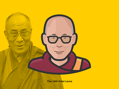 Dalai Lama Avatar Icon avatar color dalai filled icon lama man outline vector
