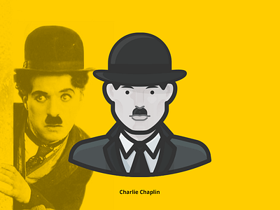 Charlie Chaplin Avatar Icon avatar chaplin charlie diversity filled icon icons outline vector