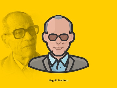 Naguib Mahfouz Avatar Icon avatar avatars diversity filled icon naguib mahfouz outline writer