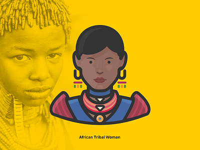 African Tribal Woman Avatar Icon african avatar free freebie icon tribal woman