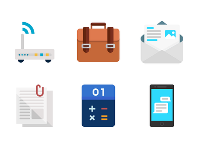 Flat Icons Volume 4 business colored communication flat icon pack icon set icons vector