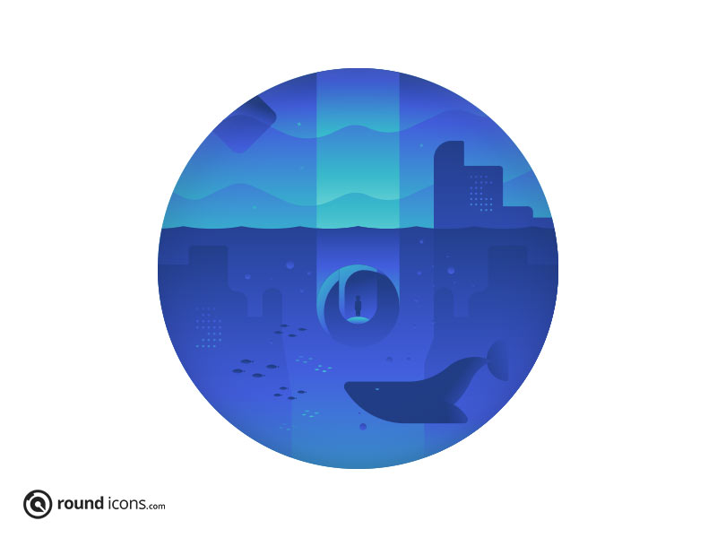 Deep Sea Explorer Flat Icon by Ramy Wafaa on Dribbble