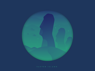 Easter Island Gradient Icon easter gradient icon icons island monument smooth travel vector