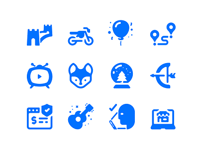 New Solid Icons Pack animal blue games glyph icon icons navigation pack party security solid