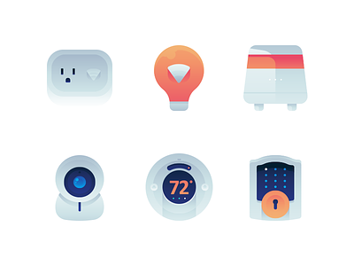 Smart Home Devices Icons devices electronic gradient home homekit icon set icons smart
