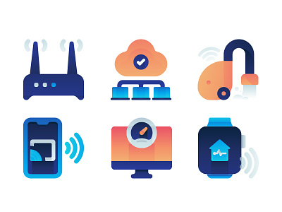 Smart Devices Material Icons color devices gradient icon icon set icons material smart ui